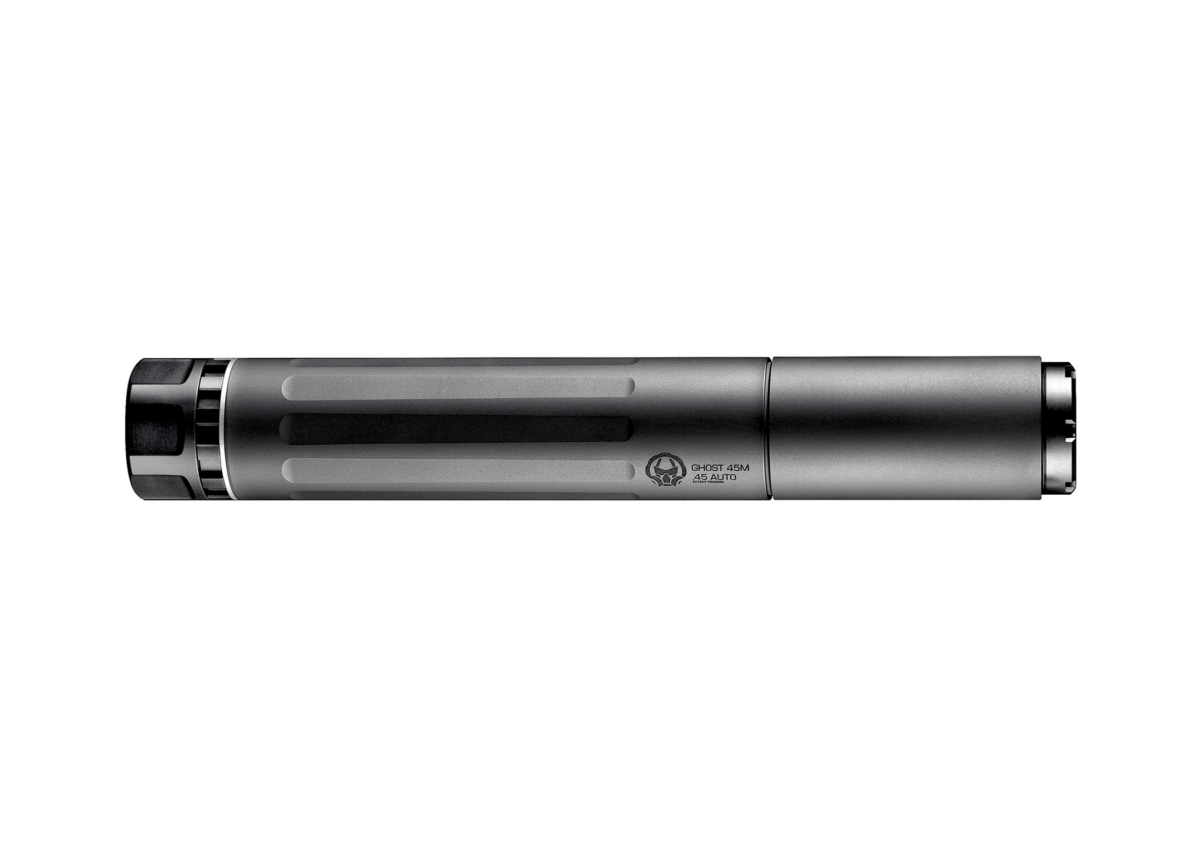 Dead Air GHOST45 Ghost-M 45 Cal Black Titanium Stainless Steel Aluminum Suppressor