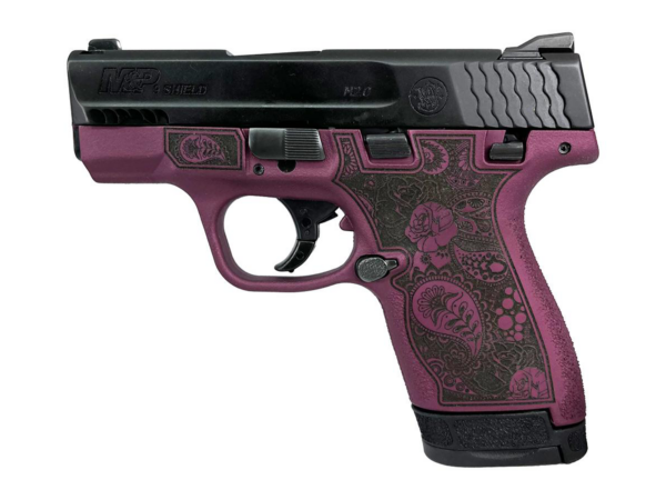 Smith & Wesson M&P Shield 9 2.0 (Thumb Safety) - Black Cherry Paisley - 9mm Pistol - SW11806PBC