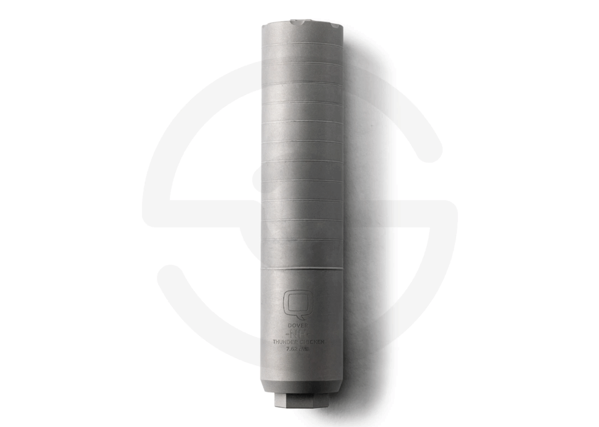 Q LLC Thunder Chicken 7.62 Suppressor 1 watchdogtactical watchdog wdtactical wdt Q LLC THUNDER CHICKEN 762 SILENCER SUPPRESSOR BLASTED