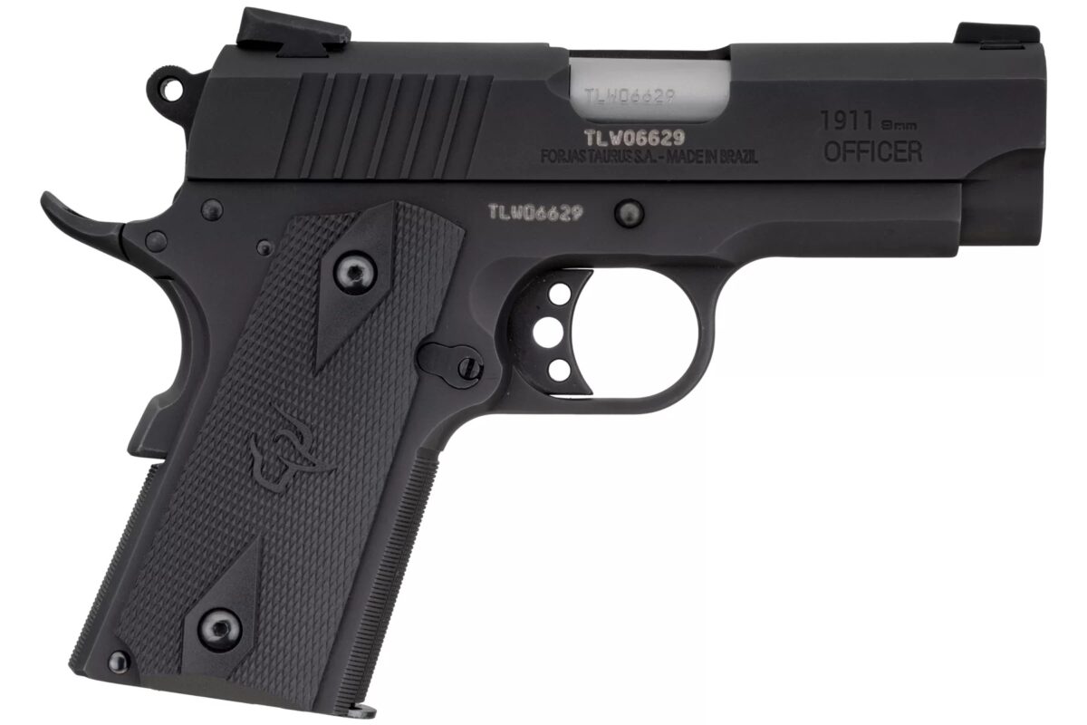 Taurus 1911 Officer Pistol - Black | 9mm | 3.5" Barrel | 8rd | Compact Frame 1 1 191101ofc 9mm
