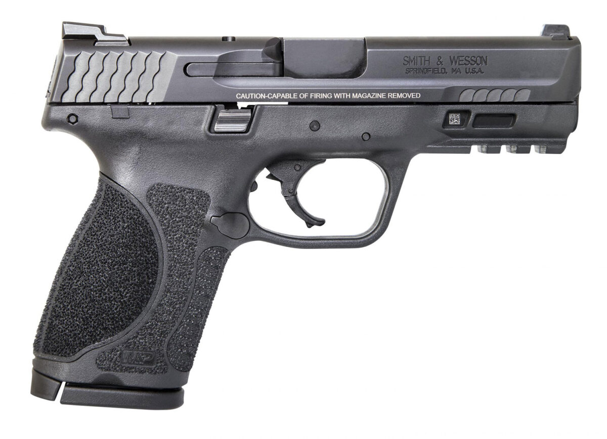 Smith & Wesson LE 12098 M&P 40 M2.0 Compact 40 Smith & Wesson (S&W) Double 4" NTS 13+1 Black Interchangeable Backstrap Grip Black Polymer Frame Black Armornite Stainless Steel Slide 1 100721