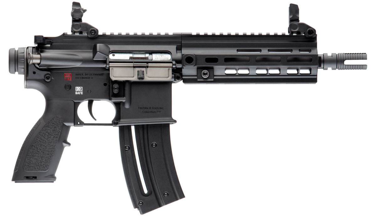 HK 81000404 416 22 LR 10+1 8.50" Black Steel Threaded Barrel, Black Aluminum Receiver w/M-LOK & Picatinny Rail, Black Polymer Grip w/Storage Compartment 1 108067