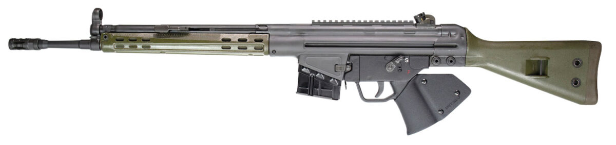 PTR 400 GIR *CA Compliant *Reconditioned 308 Win,7.62x51mm NATO 18" 10+1, Black Parkerized Reciever with Scope Mount, Green Synthetic Stock (Stock May Be Blemished), Black California Paddle Grip 1 110694