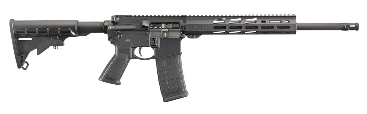 Ruger 8529 AR-556 5.56x45mm 30+1 16.10" Threaded Heavy Barrel, Hard Coat Anodized Finish, 11" Free-Float Handguard, Black Synthetic 6 Position Stock, Polymer Grip, Magpul PMAG 1 112448