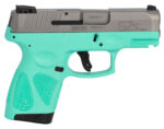 Taurus 1G2S939C G2S Compact Frame 9mm Luger 7+1 3.26" Matte Stainless Steel Barrel, Matte Serrated Stainless Steel Slide, Cyan Polymer Frame w/Picatinny Rail & Polymer Grip, Right Hand 2 112678