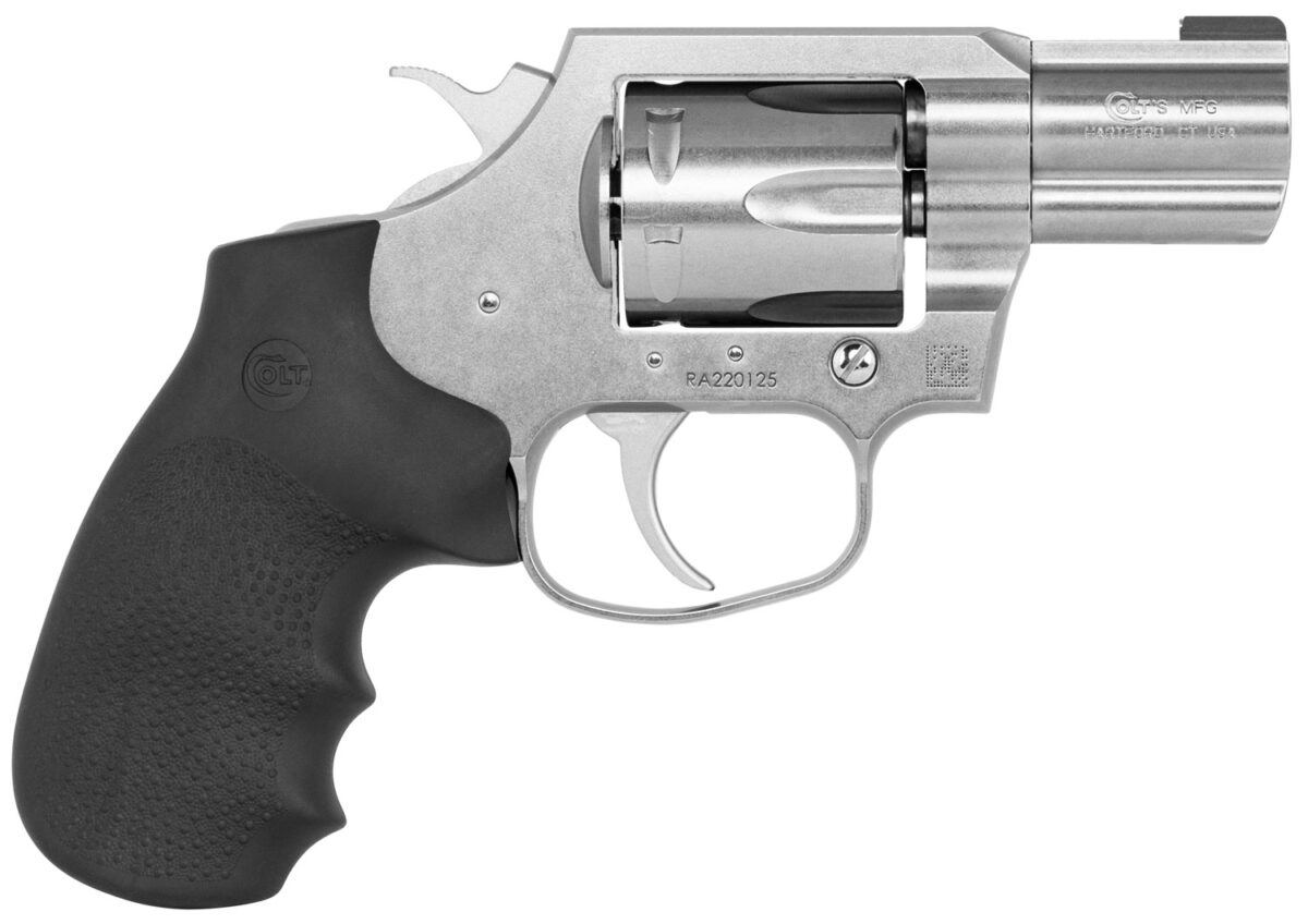 Colt Mfg KCOBRASB2BBS King Cobra Carry 357 Mag 6 Shot 2" DA/SA Brushed Stainless Steel Barrel, Cylinder & Frame, Black Hogue Rubber w/Finger Grooves Grip 1 115393
