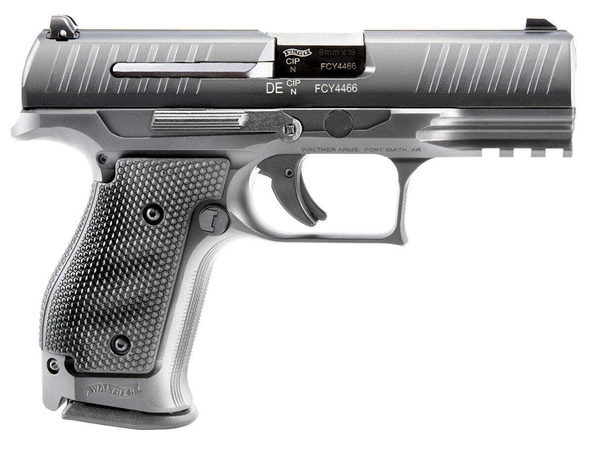 Walther Arms 2830019 PPQ M2 Q4 9mm Luger 15+1, 4" Black Steel Barrel, Matte Black Tenifer Serrated Steel Slide, Black Steel Frame w/Beavertail & Picatinny Rail, Black Polymer Grip, 3 Auto Safety 1 120095