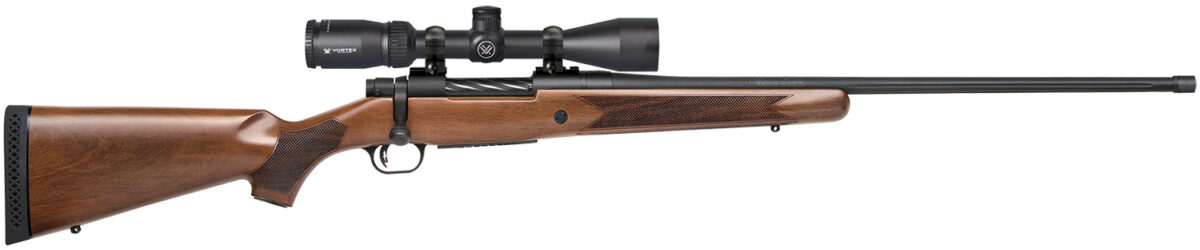 Mossberg 28127 Patriot 7mm Rem Mag Caliber with 3+1 Capacity, 24" Threaded/Fluted Barrel, Matte Blued Metal Finish & Walnut Stock Right Hand (Full Size) Includes Vortex Crossfire II 3-9x40mm Scope 1 120472