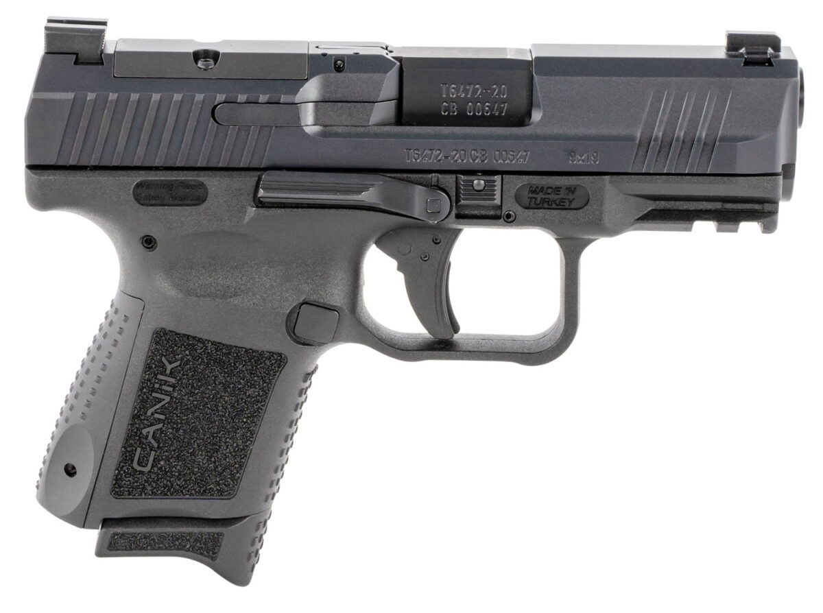 Canik HG5643N TP9 Elite Subcompact 9mm Luger 15+1/12+1, 3.60" Black Nitride Match Grade Barrel, Optic Ready/Serrated Steel Slide, Polymer Frame w/Picatinny Rail & Interchangeable Backstrap Grip 1 121803