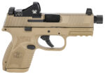 FN 66100801 509 Compact Tactical 9mm Luger 4.32" Threaded Barrel, 10+1 , Flat Dark Earth , Night Sights , Manual Safety Includes Viper Red Dot 2 123434