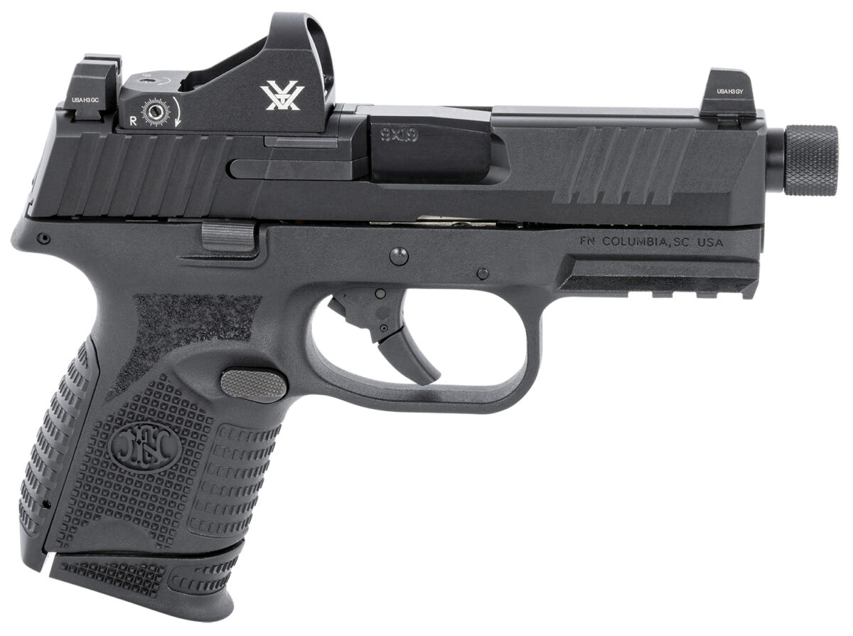 FN 66100802 509CT w/Optic 9mm Luger 12+1/24+1 4.32" Black Steel Threaded Barrel, Black PVD Optic Cut/Serrated Steel Slide & Polymer Frame w/Picatinny Rail, Vortex Viper Red Dot, Ambidextrous 1 123435