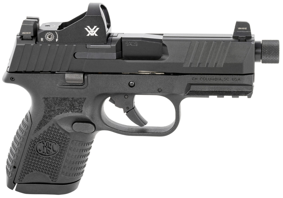 FN 66100803 509CT w/Optic 9mm Luger 10+1 4.32" Black Steel Threaded Barrel, Black PVD Optic Cut/Serrated Steel Slide & Polymer Frame w/Picatinny Rail, Vortex Viper Red Dot, Ambidextrous 1 123436
