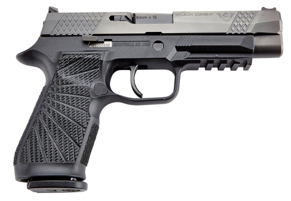 Wilson Combat SIGWCP320FPBATC P320 9mm Luger 17+1 4.70" Black Steel Barrel, Black DLC Serrated Stainless Steel Slide, Black Polymer Frame w/Picatinny Rail, Curved Trigger, Black Polymer Grip 1 125553