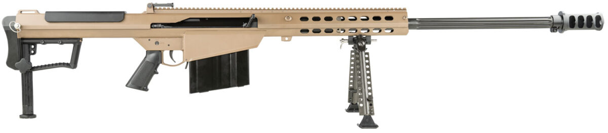 Barrett 18065 M107A1 50 BMG 29" 10+1 Flat Dark Earth Cerakote Flat Dark Earth Fixed with Sorbothane Recoil Pad Stock Black Polymer Grip 1 125731