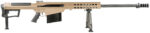 Barrett 18065 M107A1 50 BMG 29" 10+1 Flat Dark Earth Cerakote Flat Dark Earth Fixed with Sorbothane Recoil Pad Stock Black Polymer Grip 2 125731