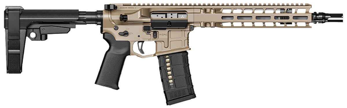 Radian Weapons R0514 Model 1 Pistol 223 Wylde 30+1 10.50", FDE Billet Rec/M-Lok Handguard, Smooth Buffer Tube (No Brace), Magpul Grip, Ambi Controls, Dead Air QD Flash Hider, Adj. Trigger 1 126432