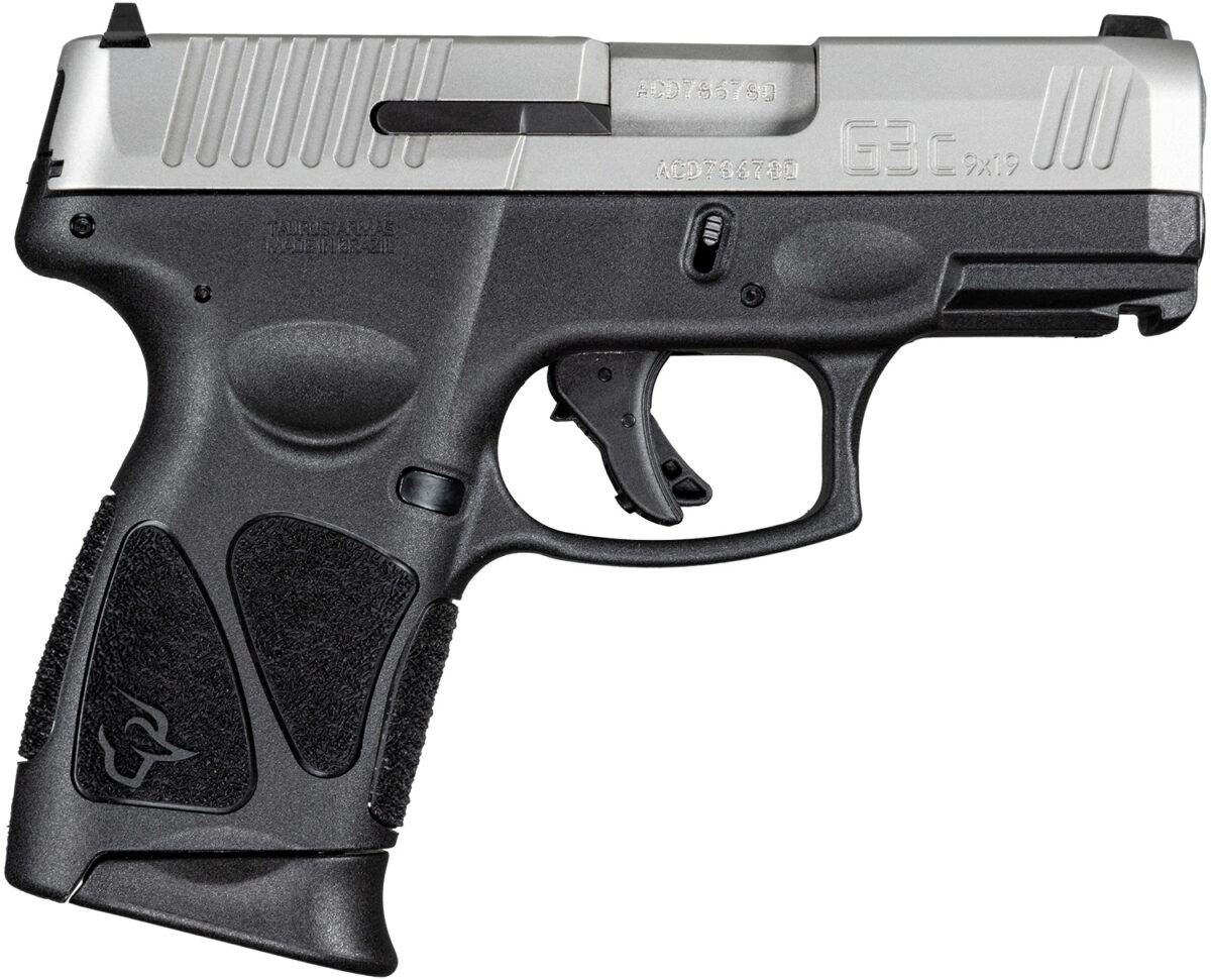 Taurus 1G3C939 G3C Compact Frame 9mm Luger 12+1 3.26" Matte Stainless Steel Barrel, Matte Serrated Stainless Steel Slide, Black Polymer Frame w/Picatinny Rail, Black Polymer Grip, Right Hand 1 129054