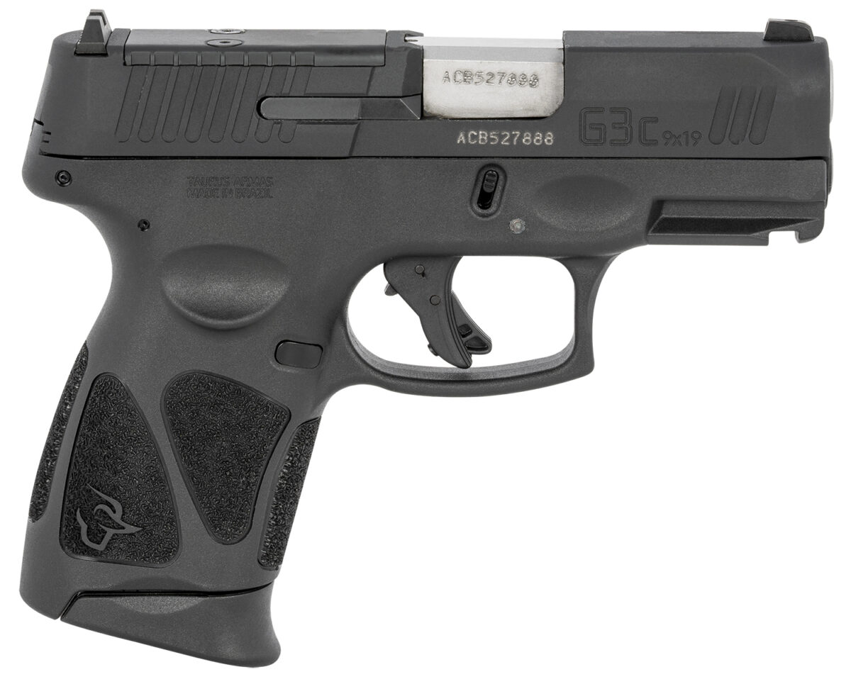 Taurus 1G3CP931 G3C 9mm Luger 12+1 3.26" Matte Stainless Steel Barrel, Matte Black Tenifer Optic Cut/Serrated Slide, Black Polymer Frame w/Picatinny Rail, Black Polymer Grips 1 131295