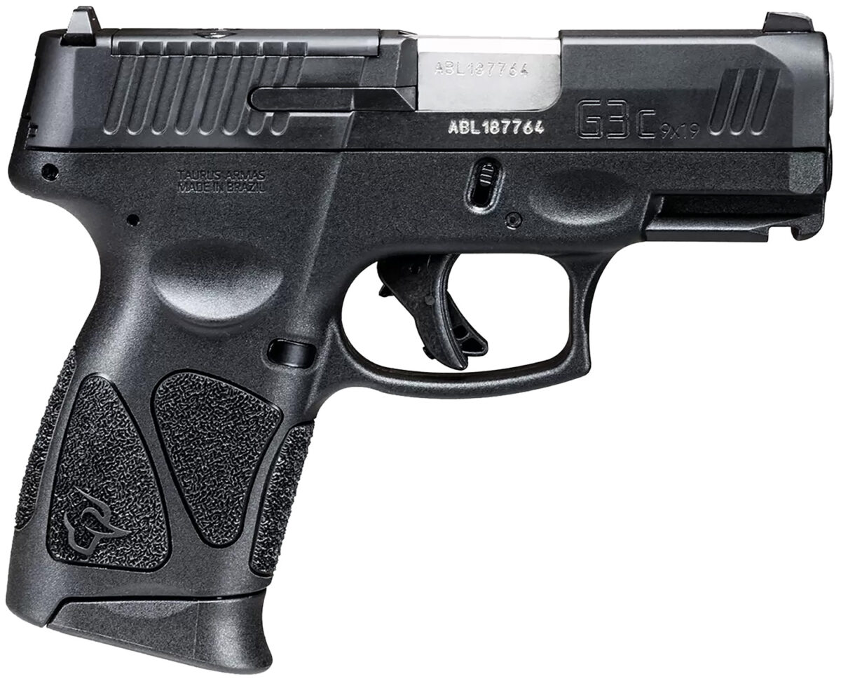 Taurus 1G3CP93110 G3C 9mm Luger 10+1 3.26" Matte Stainless Steel Barrel, Matte Black Tenifer Optic Cut/Serrated Slide, Black Polymer Frame w/Picatinny Rail, Black Polymer Grips 1 131296