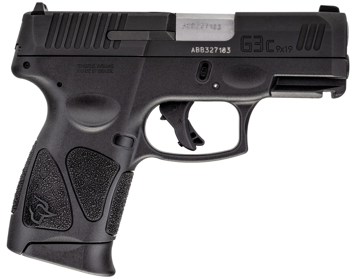 Taurus 1G3C931MA G3C *MA Compliant 9mm Luger Caliber with 3.26" Barrel, 10+1 Capacity, Black Finish Picatinny Rail Frame, Serrated Matte Black Tenifer Steel Slide & Polymer Grip Includes 3 Mags 1 131297