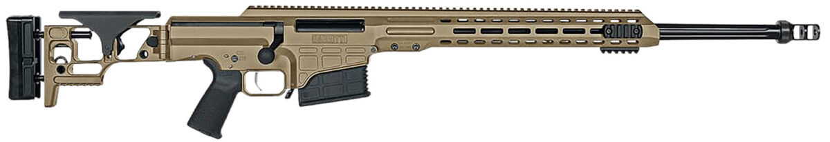 Barrett 18497 MRAD 6.5 Creedmoor 24" 10+1 Flat Dark Earth Cerakote Flat Dark Earth Folding with Adjustable LOP Stock Black Polymer Grip Right Hand 1 132796