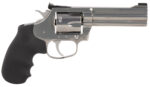 Colt Mfg KCOBRASB4NS King Cobra Target 357 Mag 6 Shot 4.25" Brushed Stainless Steel Barrel, Cylinder & Frame, Black Hogue Rubber w/Finger Grooves Grip 2 134371