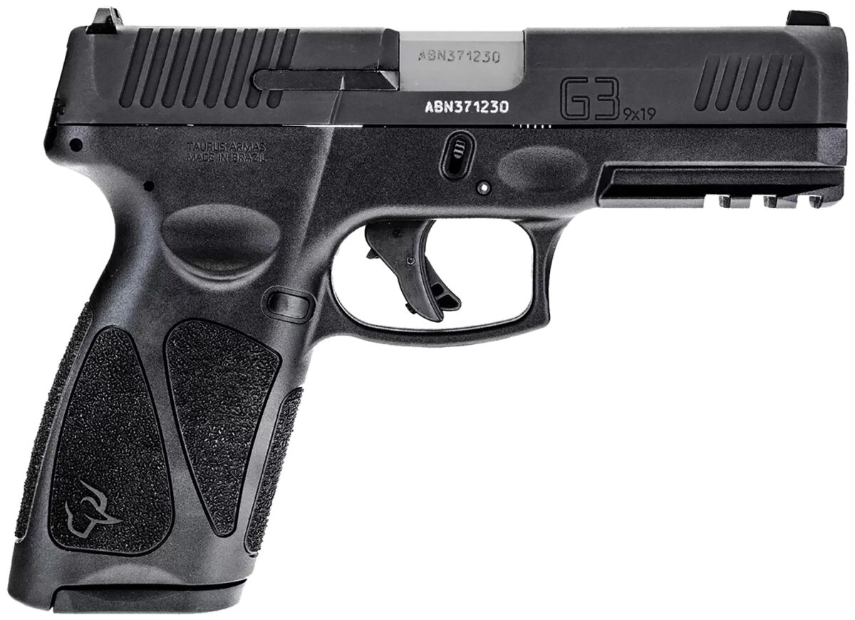 Taurus 1G3B941 G3 Full Size Frame 9mm Luger 15+1/17+1 4" Matte Stainless Steel Barrel, Matte Black Tenifer Serrated Steel Slide, Black Polymer Frame w/Picatinny Rail, Black Polymer Grip, Right Hand 1 135475