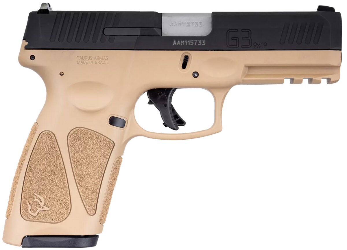 Taurus 1G3B941T15 G3 9mm Luger 15+1 4" Matte Stainless Steel Barrel, Matte Black Tenifer Cerakote Serrated Alloy Steel Slide, Tan Polymer Frame w/Picatinny Rail, Tan Polymer Grip, Right Hand 1 135481