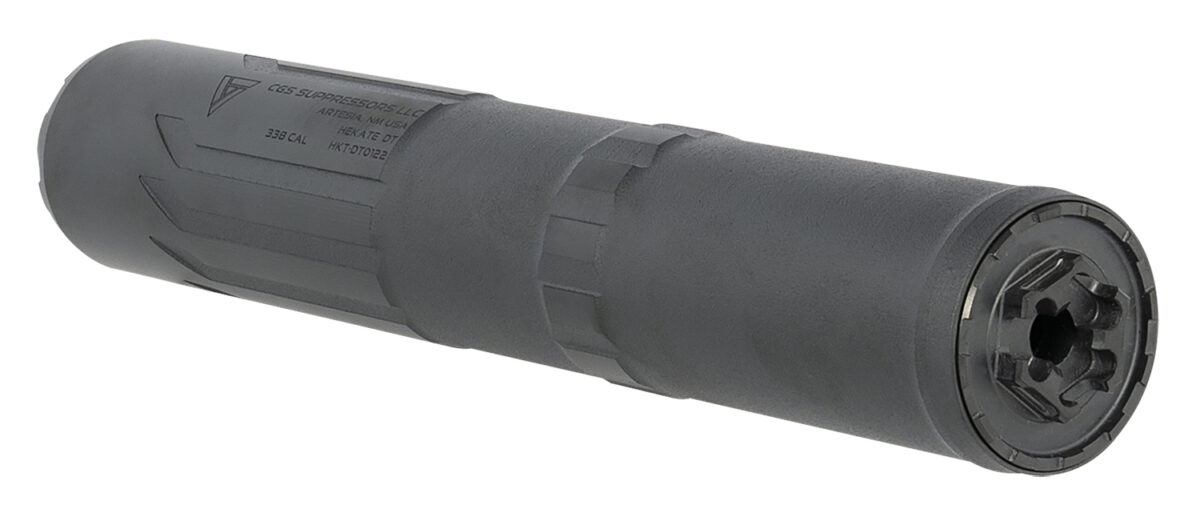 CGS Suppressors CGSHEKATE338DT Hekate DT 338 Cal Black Anodized Titanium 3/4"-24 tpi 1 138147