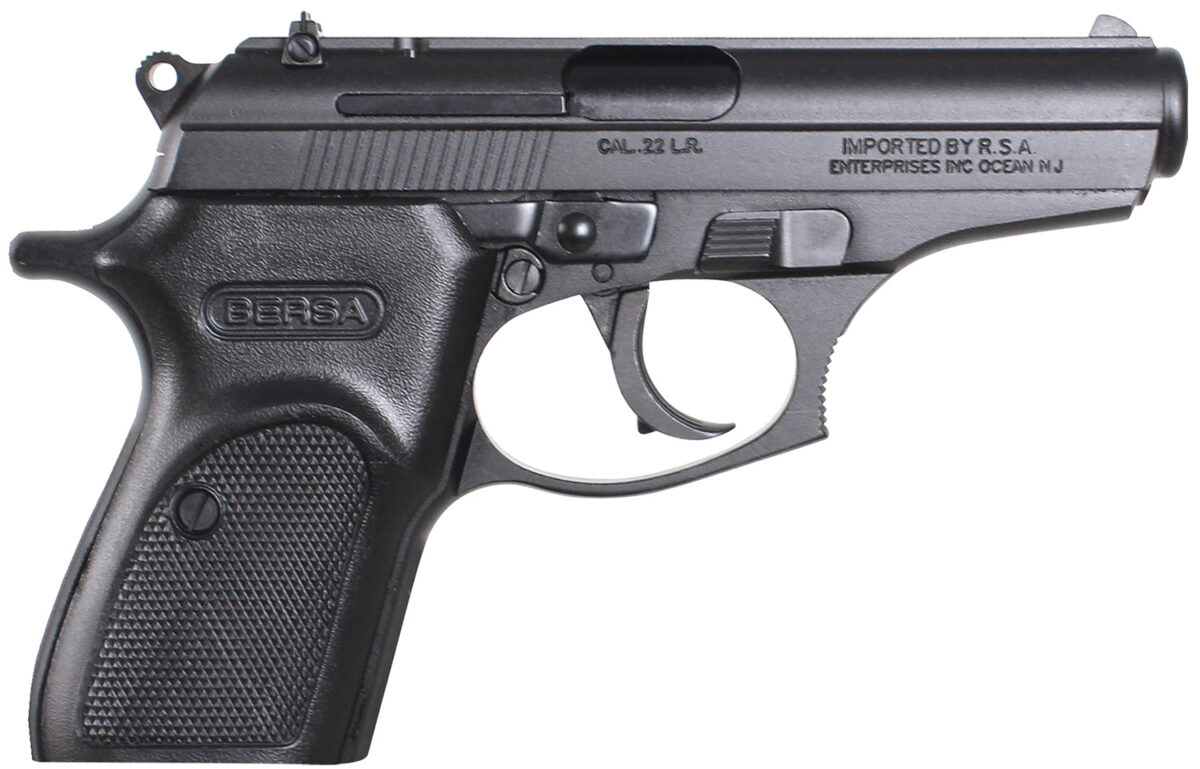 Bersa T22M Thunder Micro-Compact Frame 22 LR 10+1, 3.50" Black Steel Barrel, Matte Black Serrated Slide, Matte Black Aluminum Frame w/Beavertail 1 139433