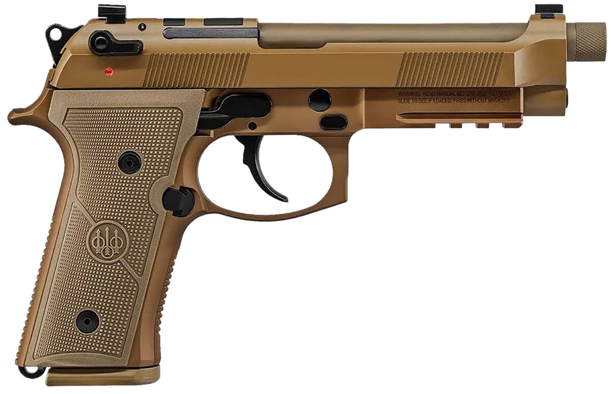 Beretta USA JS92M9A4G M9A4 9mm Luger 5.10" Threaded Barrel 10+1, Flat Dark Earth Cerakote Polymer Frame, Serrated Steel Optic Cut Slide, Polymer Grip & Decocker Safety 1 139775