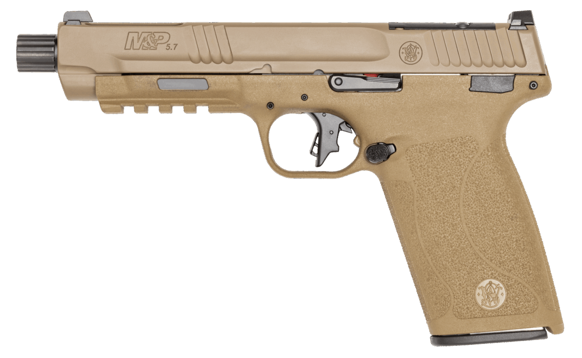SMITH AND WESSON M&P5.7 OR 5.7X28 5" FDE TB 1 1400497e7