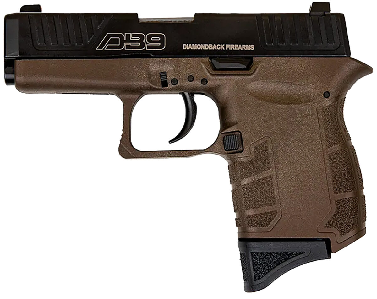 Diamondback DB0200P071 DB9 Gen4 Micro-Compact Frame 9mm Luger 6+1, 3.10" Stainless Steel Barrel, Black Nitride Serrated Stainless Steel Slide, Midnight Bronze Polymer Frame & Grip 1 141006