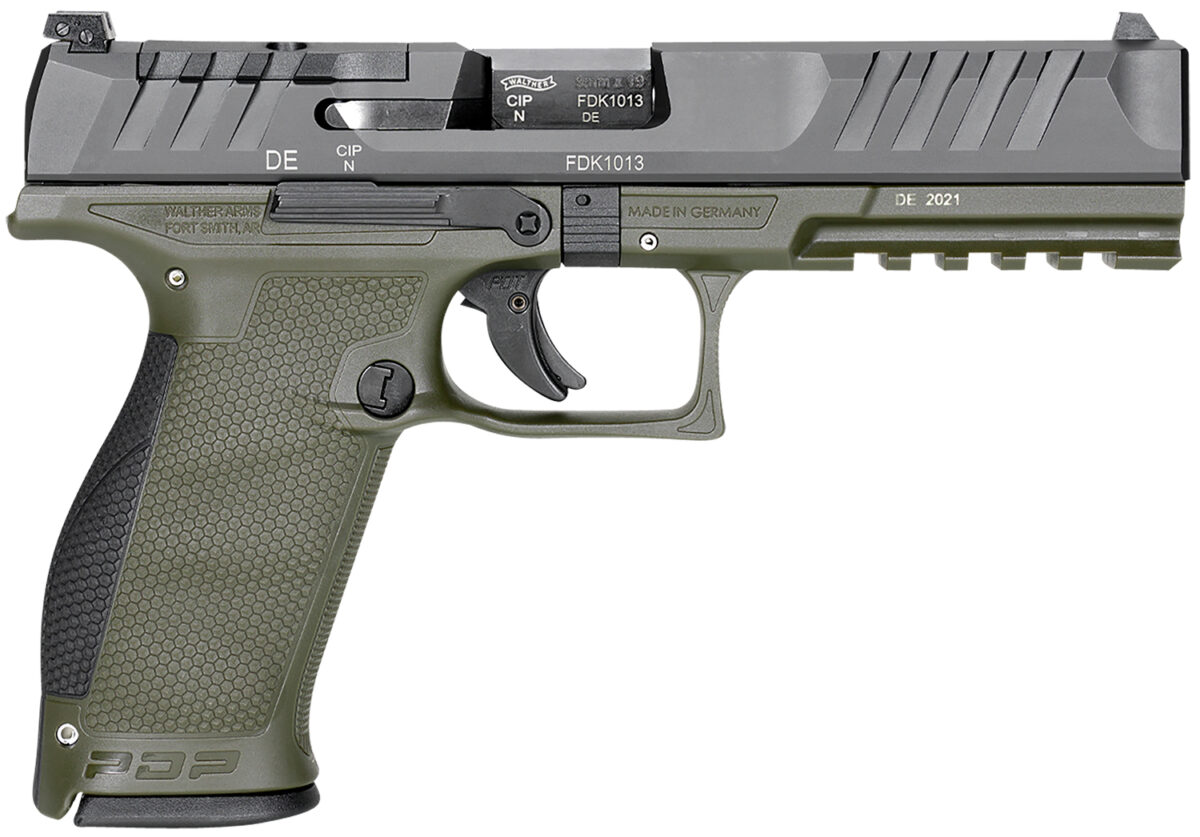 Walther Arms 2858398 PDP Optic Ready 9mm Luger 5" 18+1 Black Steel Slide Performance Duty Textured Polymer Grip (Full Size) 1 141061