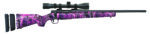 Mossberg 28142 Patriot Super Bantam 243 Win Caliber with 5+1 Capacity, 20" Fluted Barrel, Matte Blued Metal Finish & Muddy Girl Wild Synthetic Stock Right Hand (Youth) Includes 3-9x40mm Scope 2 141356