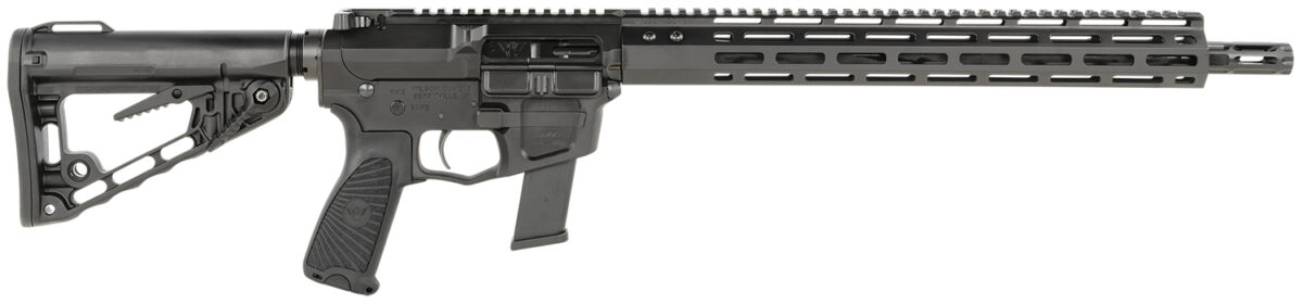 Wilson Combat TRAR9GB91610 AR9G Carbine 9mm Luger 17+1 16" Black Match Grade Threaded Barrel, Black Armor-Tuff Aluminum Receiver, M-LOK Handguard, Black Synthetic Rogers Super-Stoc w/Cam-Lock Stock 1 141956