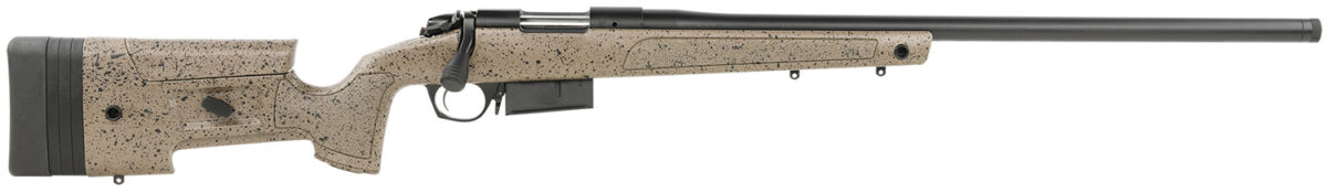 Bergara Rifles B14S359C B-14 HMR 6.5 PRC 3+1 24" Graphite Black Cerakote Barrel, Black Speckled Brown Molded w/Mini-Chassis, Adjustable LOP & Cheek Piece Stock 1 142652