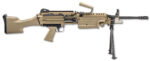 FN 46100170 M249S 5.56x45mm NATO 18.50" Barrel 30+1 Mag Or 200rd Belt Capacity, Flat Dark Earth Fixed Hydraulic Buffer Stock, Non-Slip Buttplate, Optics Ready 2 142787