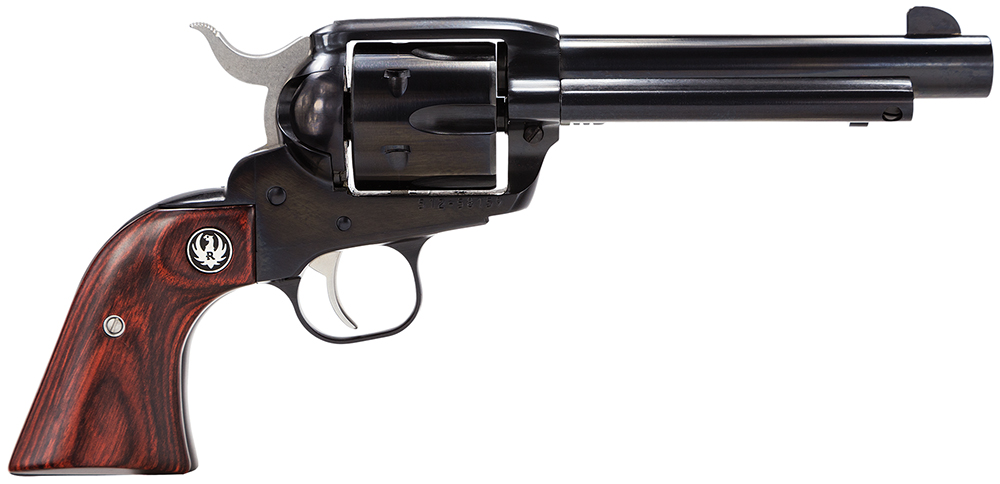 Ruger 5106 Vaquero Medium Frame 357 Mag/38 Special 6rd 5.50" Blued Alloy Steel Barrel, Cylinder & Frame, Hardwood Grip, Transfer Bar Safety, Exposed Hammer 1 14331