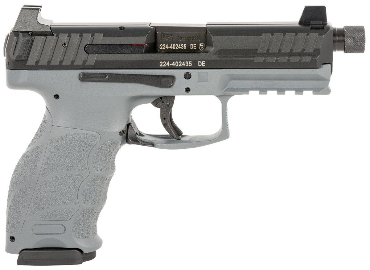 HK 81000786 VP9 Tactical Optic Ready 9mm Luger 4.70" TB 17+1 Gray Finish Frame with Black Steel with Optics Cut Slide, Polymer Grip, Picatinny Rail & Night Sights Includes 3 Mags 1 144744