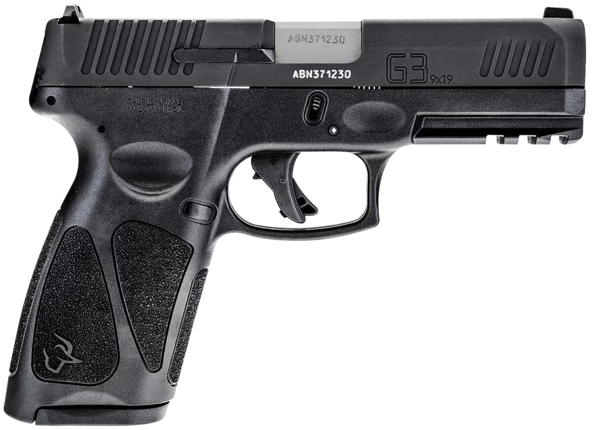Taurus 1G3B94117 G3 9mm Luger 17+1 4" Barrel, Black Finish Picatinny Rail Frame, Serrated Matte Black Tenifer Steel Slide, Polymer Grip Includes 2 Mags 1 144821