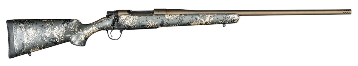 Christensen Arms 8010108700 Mesa FFT 300 PRC 3+1 22" Threaded Barrel, Burnt Bronze Cerakote, Green with Black/Tan Webbing Stock 1 145815