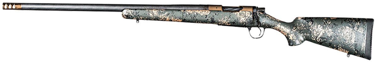 Christensen Arms 8010621300 Ridgeline FFT 300 Win Mag 3+1 22" Carbon Fiber/Threaded Barrel, Burnt Bronze Cerakote, Green with Black/Tan Accents Stock, Left Hand 1 146038