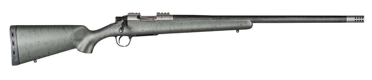Christensen Arms 8010800102 Summit TI Full Size 6.5 PRC 3+1, 24" Natural Titanium Steel Threaded Barrel, Natural Titanium Aluminum Receiver, Green w/Black Webbing Fixed Sporter Stock 1 146084