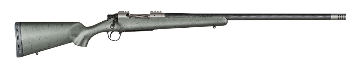 Christensen Arms CA10268215432 Summit TI Full Size Frame 300 Win Mag 3+1, 26" Natural Titanium Steel Threaded Barrel, Natural Titanium Aluminum Receiver Green w/Black Webbing Fixed Sporter Stock 1 146100 2