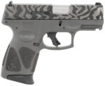 Taurus 1G3C931GZEB G3C Compact Frame 9mm Luger 12+1 3.26" Matte Stainless Steel Barrel, Gray w/Zebra Stripes Serrated Steel Slide, Black Polymer Frame w/Picatinny Rail, Black Polymer Grip, Right Hand 2 146669