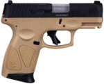 Taurus 1G3CP931T G3C 9mm Luger Caliber with 3.26" Barrel, 12+1 Capacity, Brown Polymer with Picatinny Rail Frame, Serrated Matte Black Tenifer Steel with T.O.R.O Optic Cut Slide, & Brown Polymer Grip 2 147125