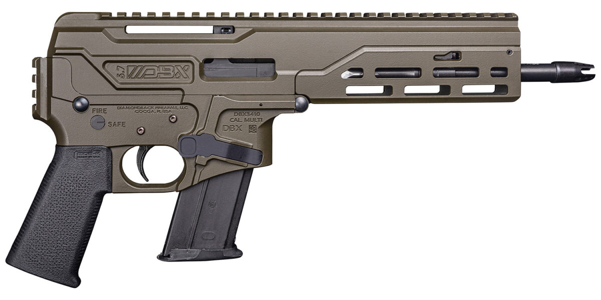 Diamondback DB165AL101 DBX Sports South Exclusive 5.7x28mm 20+1 8" Black Nitride Threaded Barrel, M-LOK Handguard, OD Green Aluminum Picatinny Rail Receiver, Black Magpul K Grip 1 147841