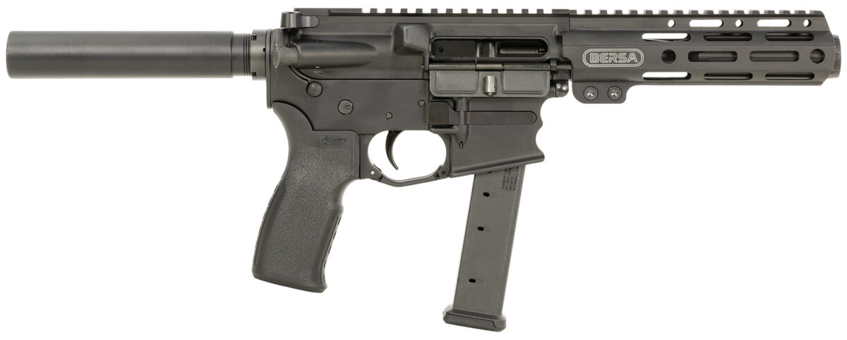 Bersa BAR9GL4BSC AR9 9mm Luger 33+1 4" Barrel, KAW Valley XL Compensator, Hard Coat Anodized Metal Finish, Magpul MOE+ Grip, Manual Safety 1 147846