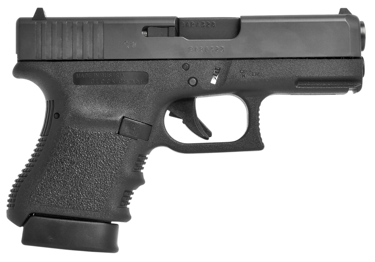Glock UI3650201FGR G36 Sub-Compact 45 ACP 6+1 3.78" Hammer Forged Barrel Matte Black Serrated Steel Slide Black Polymer Frame w/Picatinny Rail Black Textured Finger Grooved Polymer Grips Right Hand 1 148367